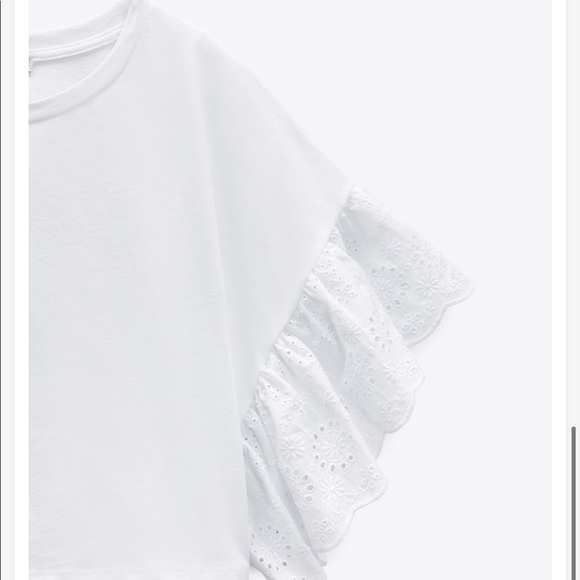 Zara Ruffled Crop Top - Picture 4 of 7